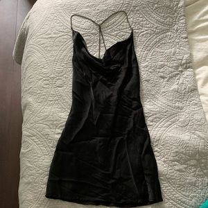 Backless satin dress